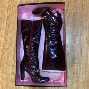Maroon Steve Madden upper tall Leather Boots 7.5
